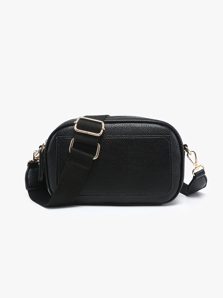 Sky Vegan Belt Bag/Crossbody Black - Jen & Co. vegan handbag