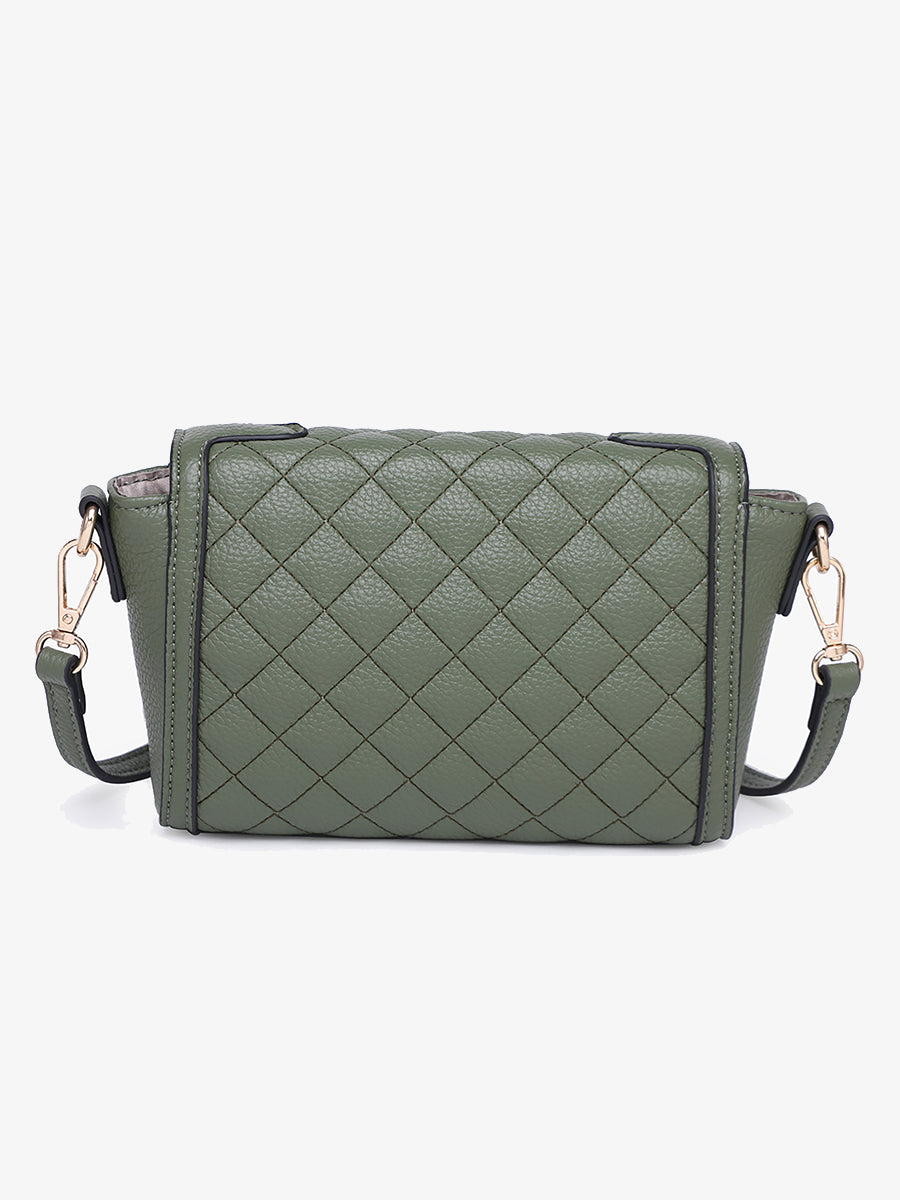 Ryan Vegan Quilted Crossbody - Jen & Co. vegan handbag