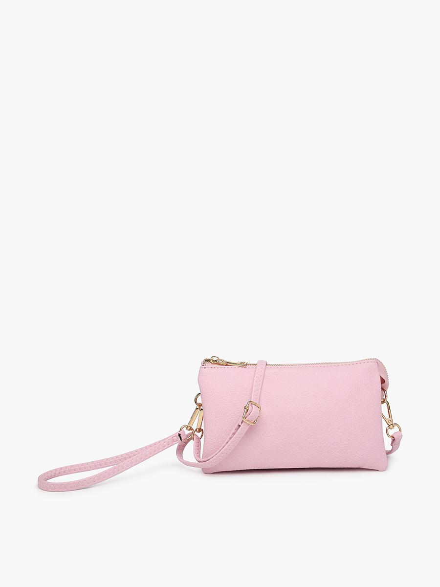 Riley Vegan Crossbody in Ballet - Jen & Co. vegan handbag