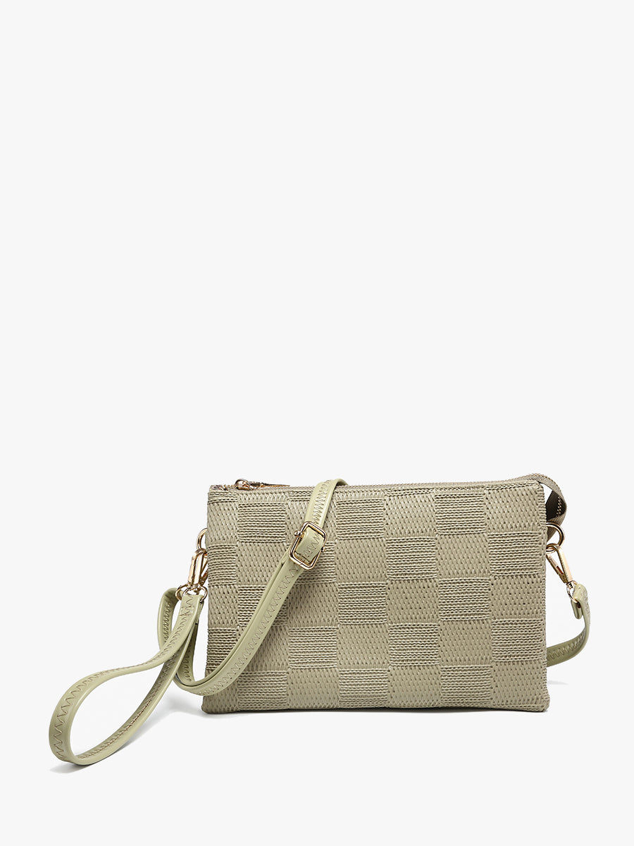 Izzy Vegan Large Checker Crossbody