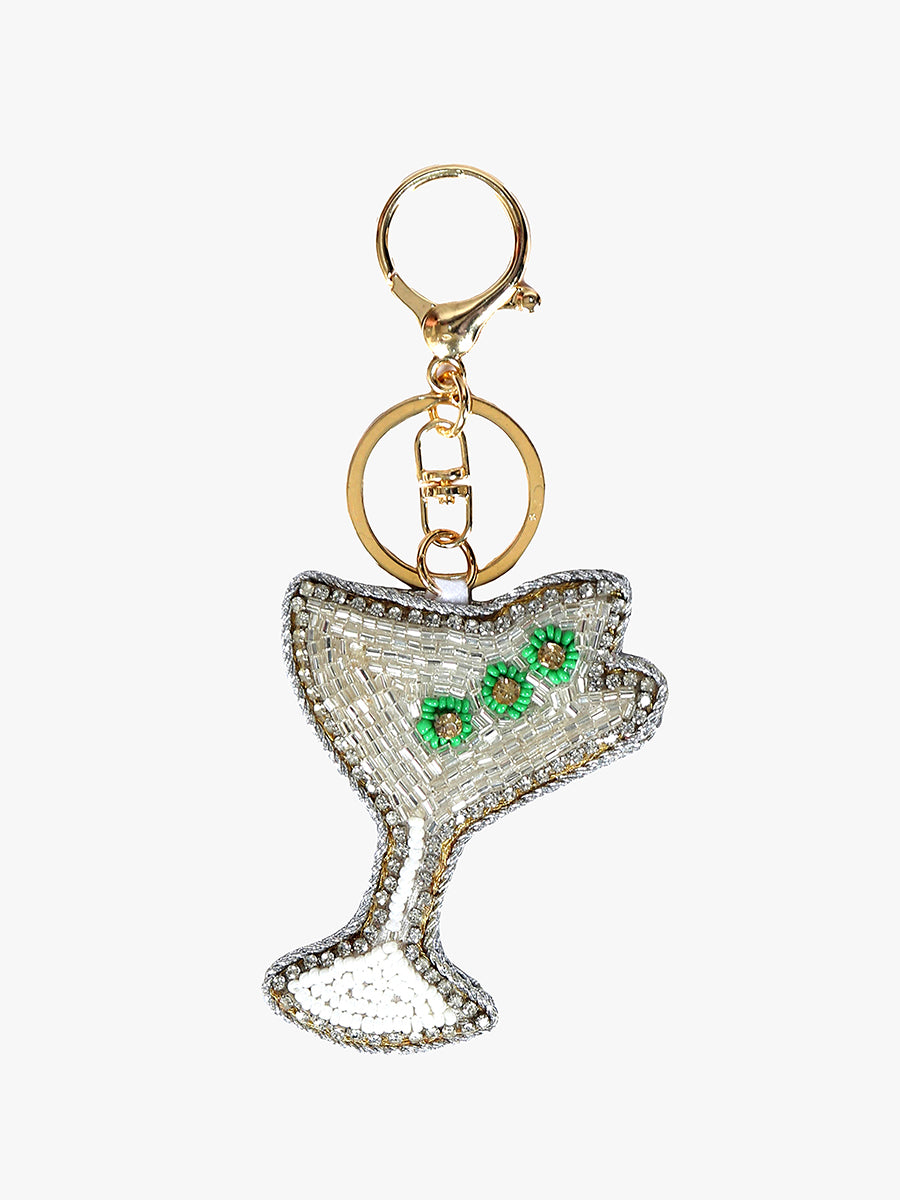 Beaded Bag Charm Martini - Jen & Co. vegan handbag