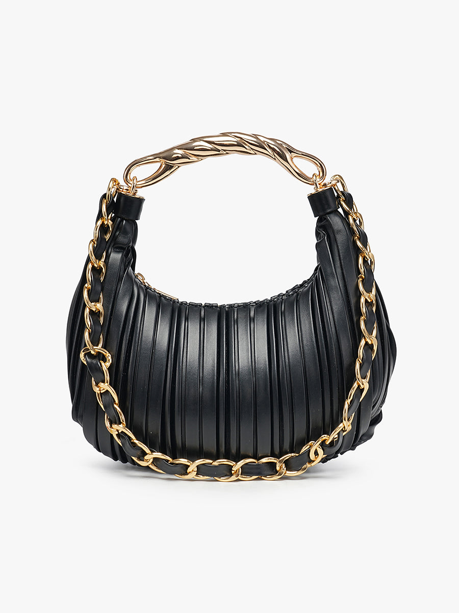 Miriam Vegan Pleated Shoulder Bag – Jen & Co.