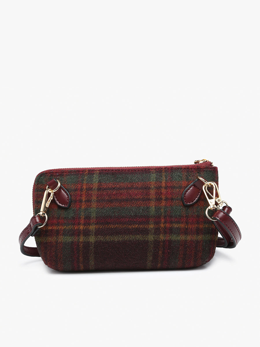 Kendall Plaid Crossbody - Jen & Co. vegan handbag