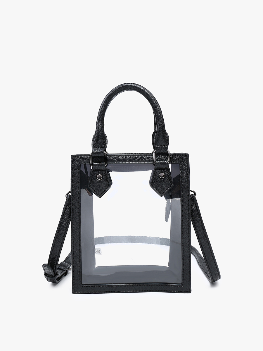 Elise Vegan Clear Rect Crossbody