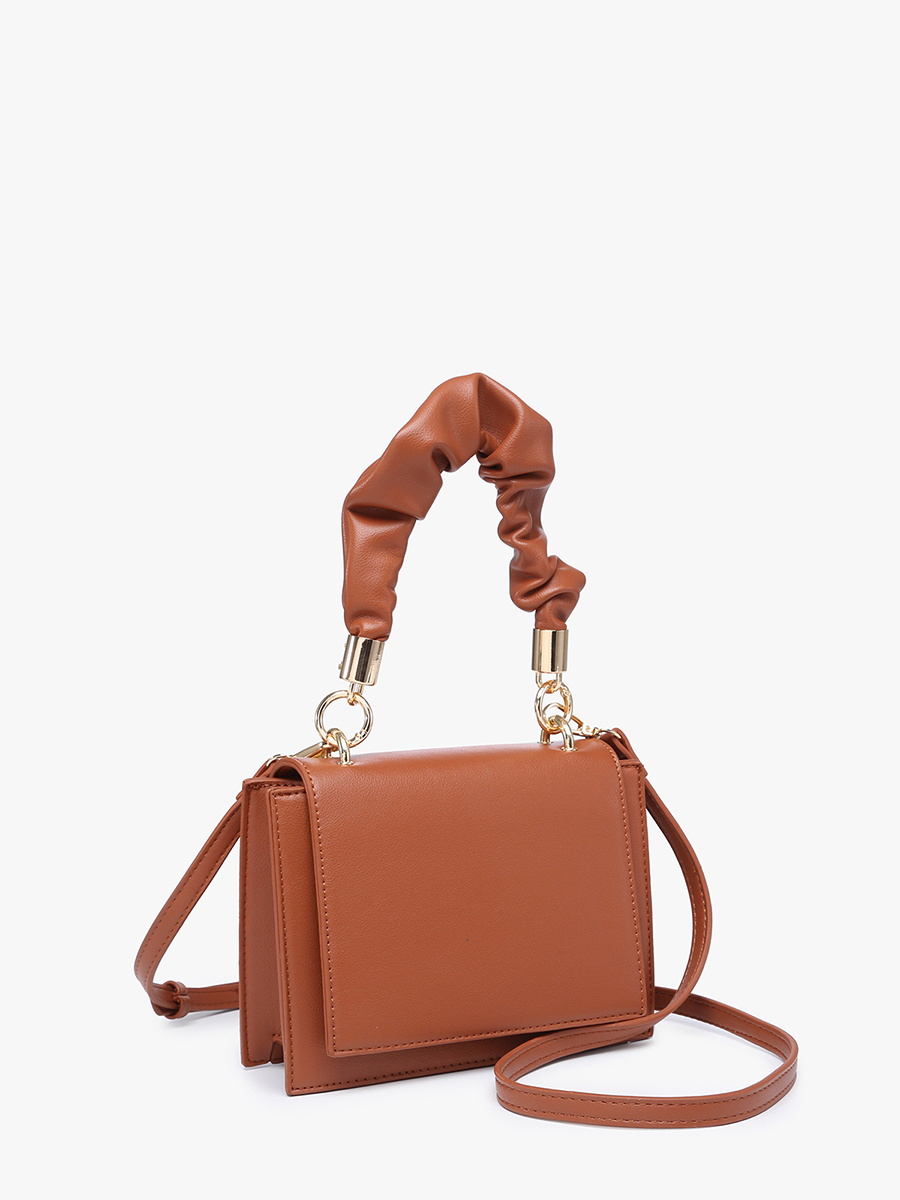 Layne Vegan Ruched Handle Satchel