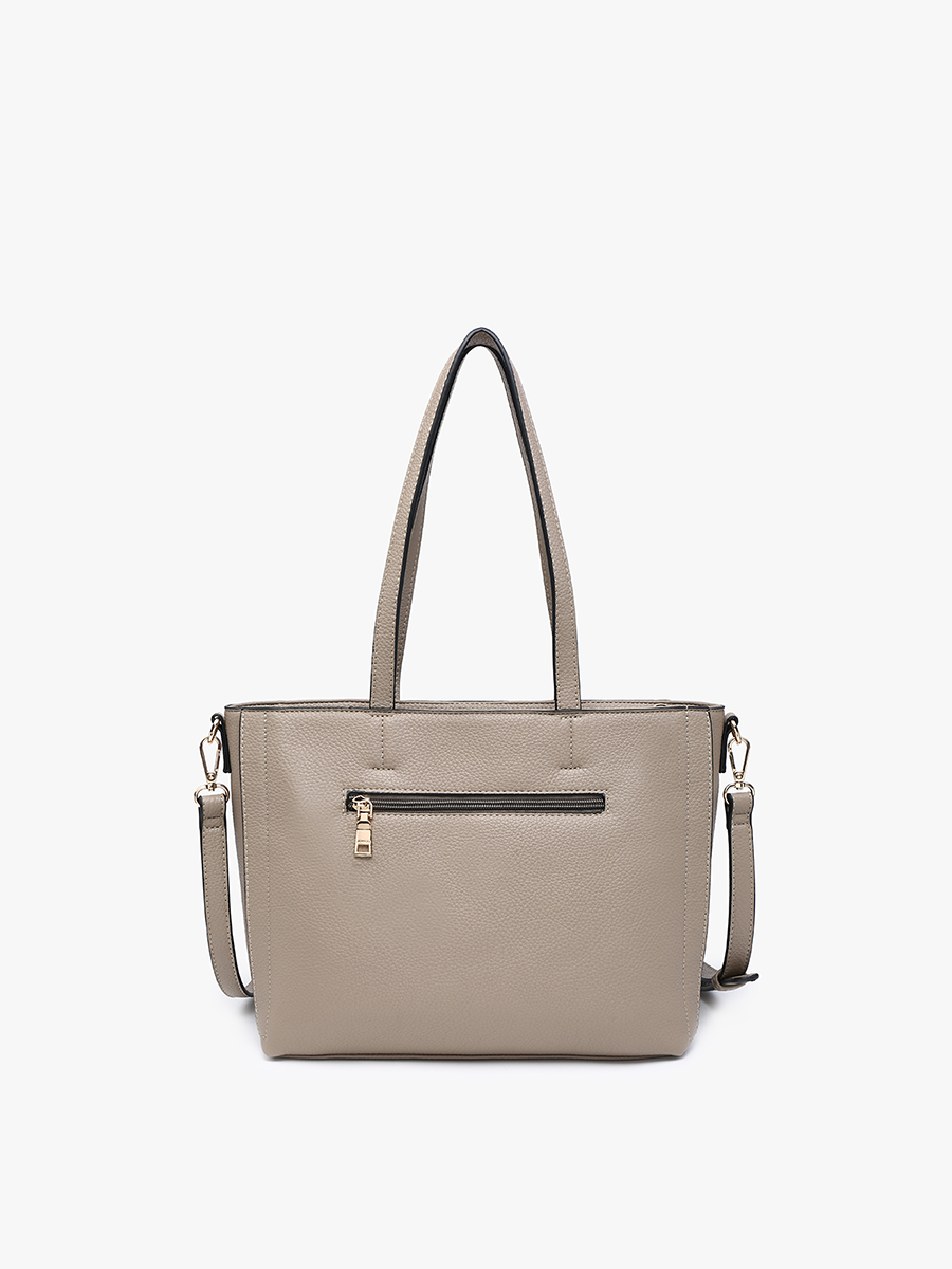 Phoebe Vegan Whipstitch Tote - Jen & Co. vegan handbag