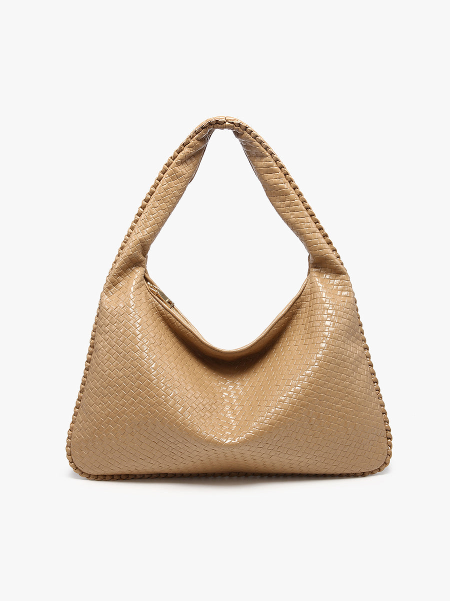 Kehlani Vegan Faux Woven Hobo