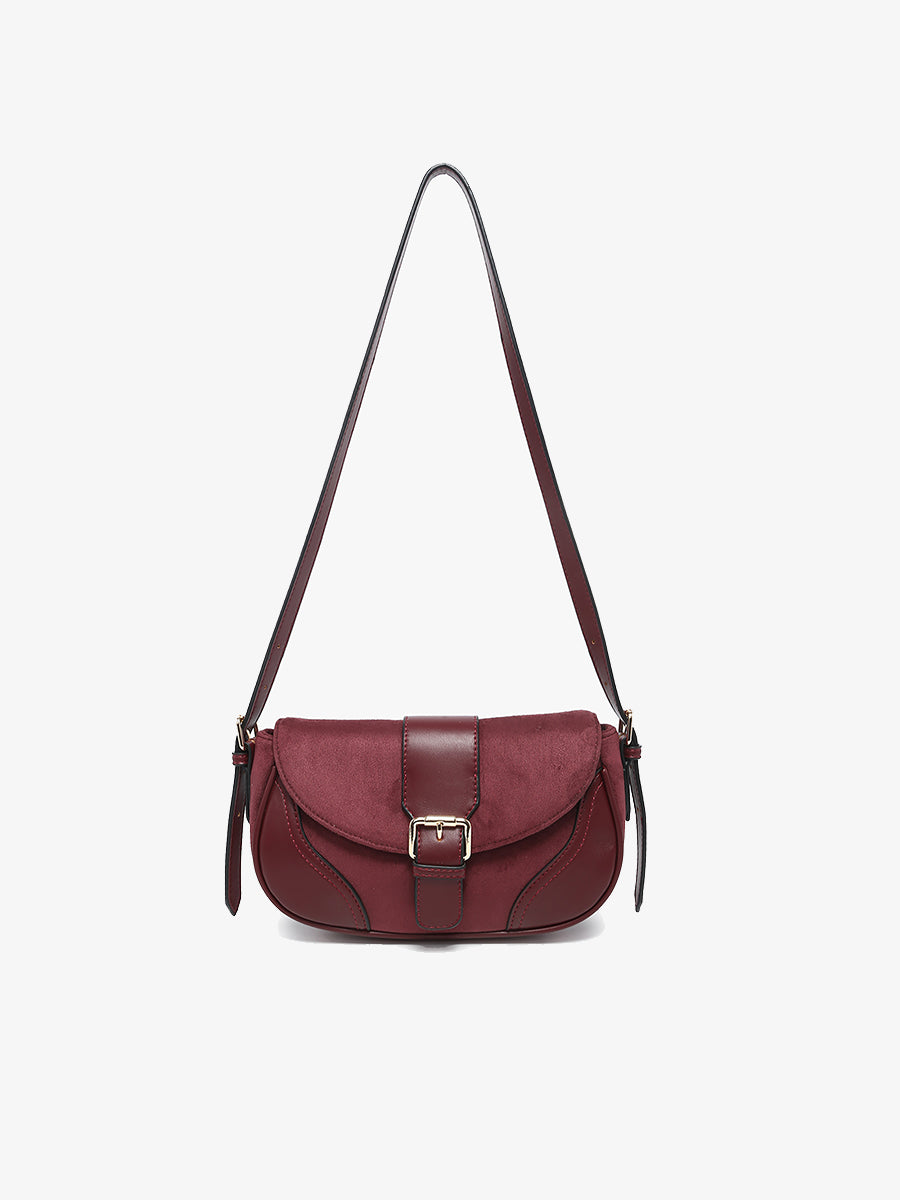 Duffy Vegan Suede Shoulder Bag