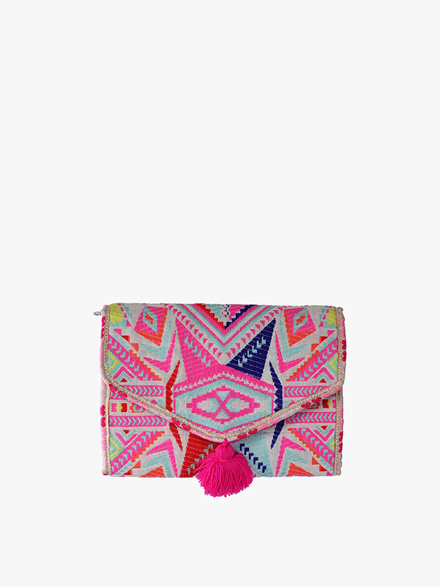 Katleya Patterned Jewelry Case Pink-Multi - Jen & Co. vegan handbag