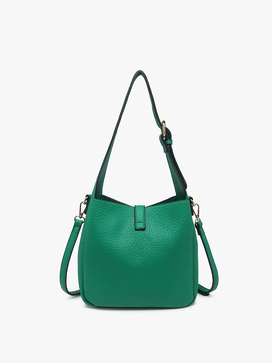 Agnes Vegan Press-Lock Satchel – Jen & Co.