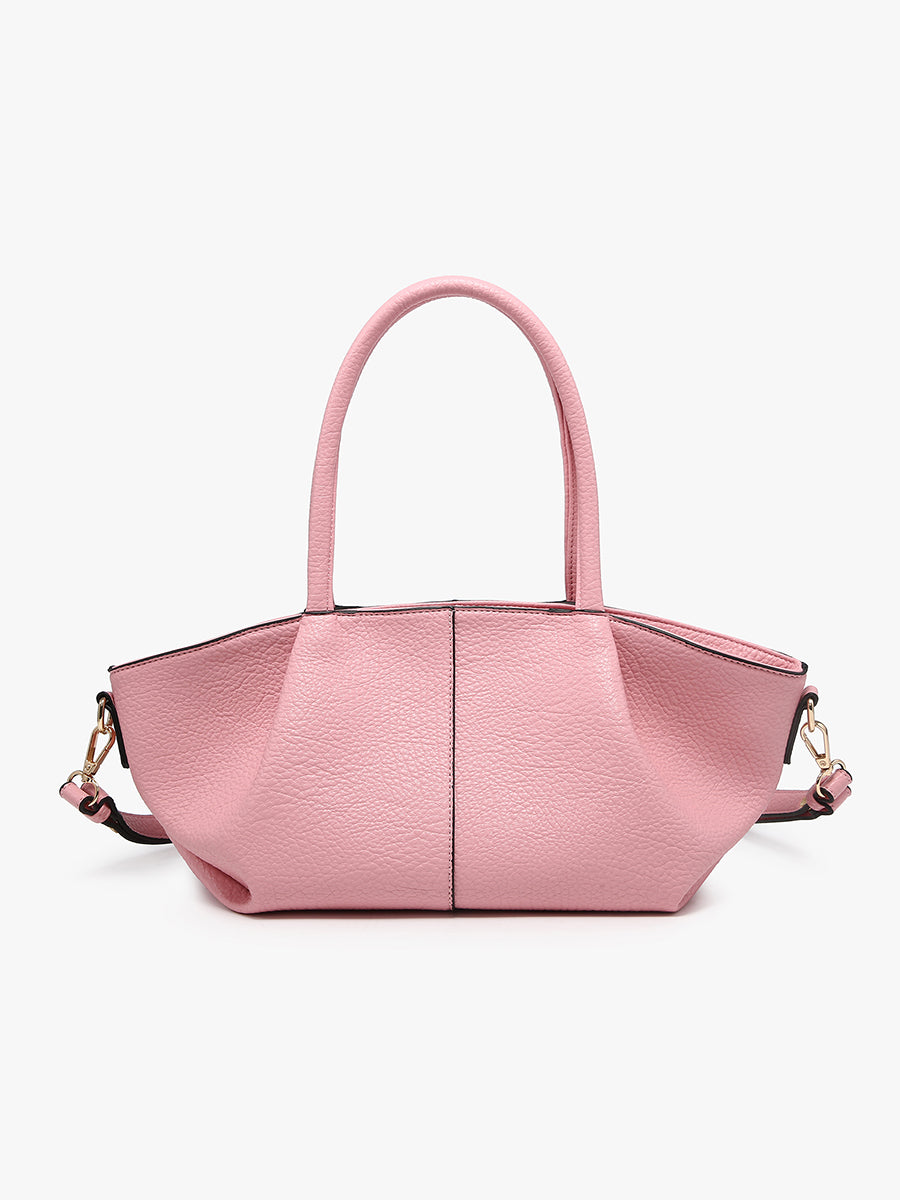 Karen Vegan Pleated Satchel Sweet Pink - Jen & Co. vegan handbag