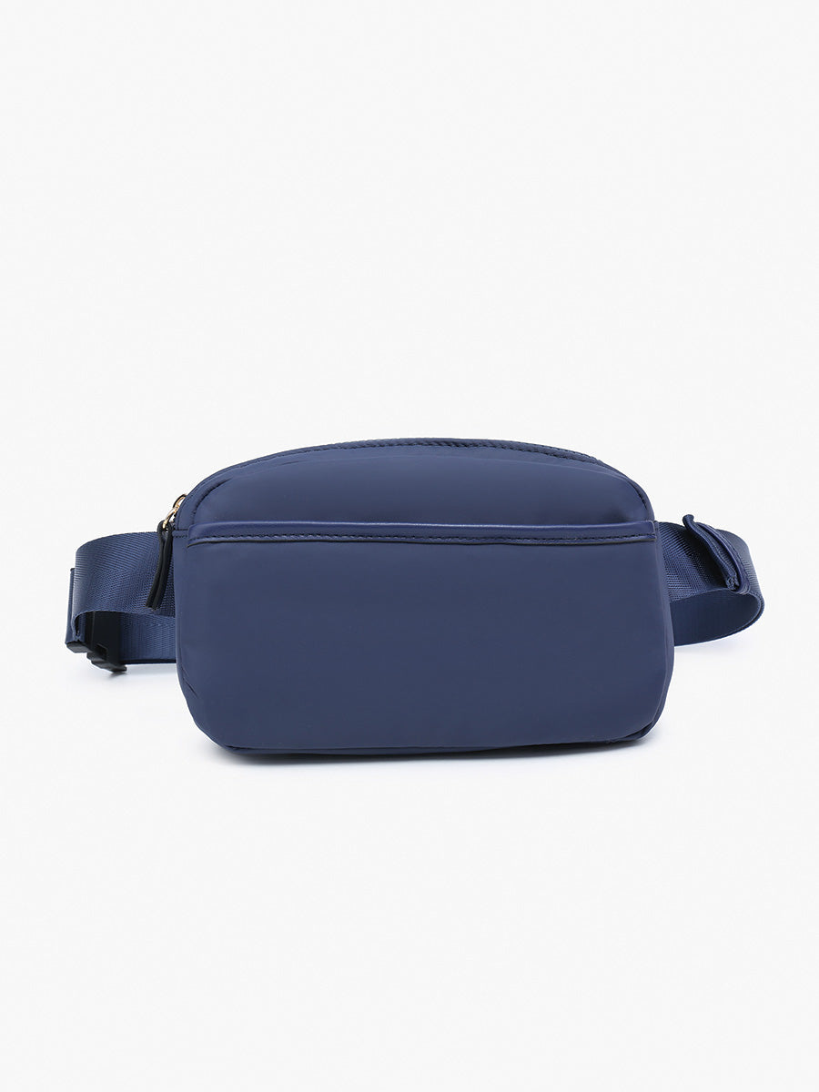 Cora Nylon Belt Bag Navy - Jen & Co. vegan handbag
