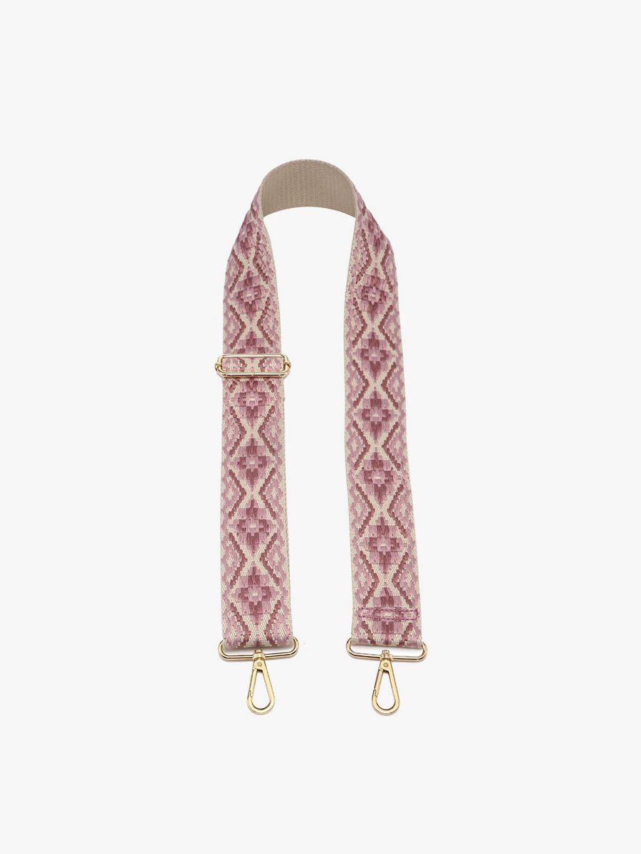 Tribal Guitar Strap Purple - Jen & Co. vegan handbag
