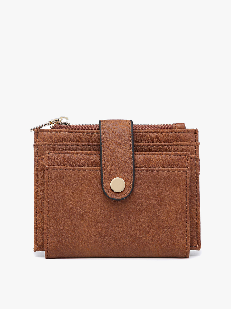 ★TOUT Y EST★ JENNET Card Wallet 11 Color WW022 JEN & CO Mini Snap Wallet Card Holder Coin Purse Vegan