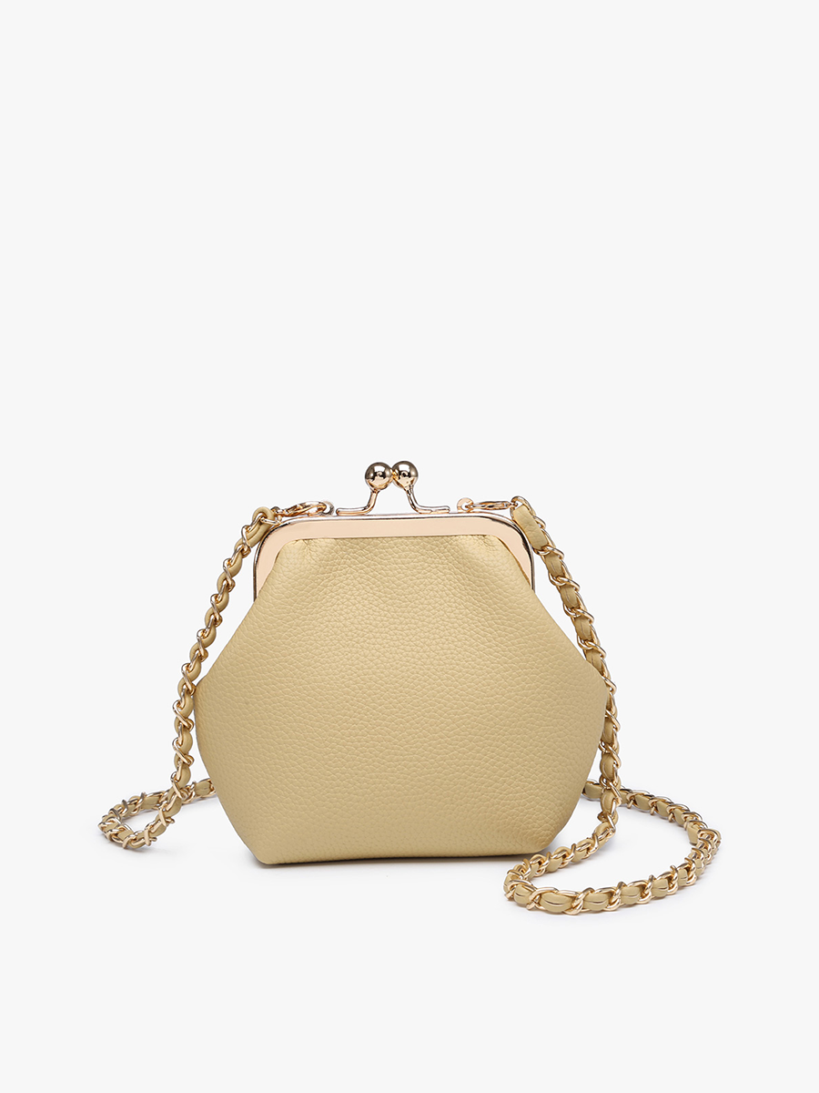 Cleo Coin Pouch in Wheat - Jen & Co. vegan handbag