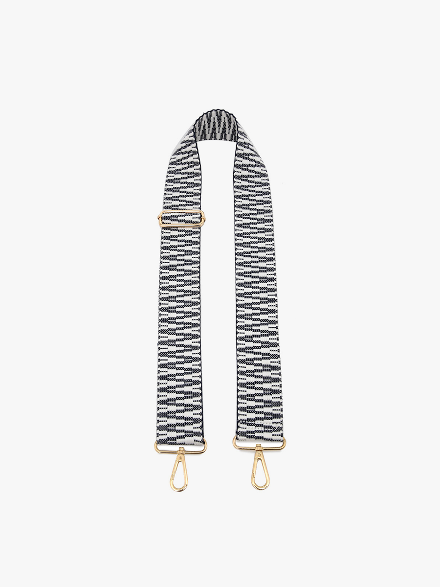 Aztec Guitar Strap Navy - Jen & Co. vegan handbag
