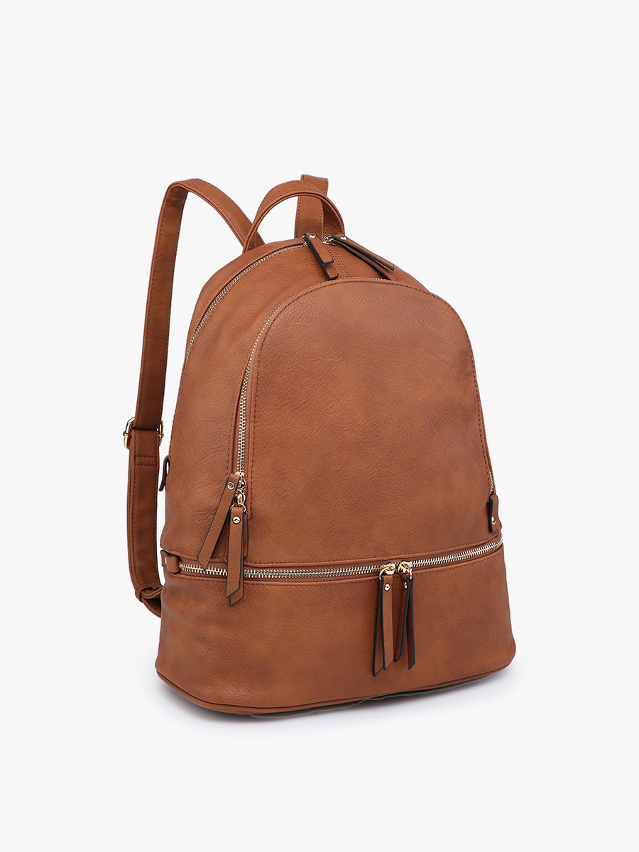 blake mini faux leather backpack Jen & Co Blake Backpack with 3 Zip Compartments