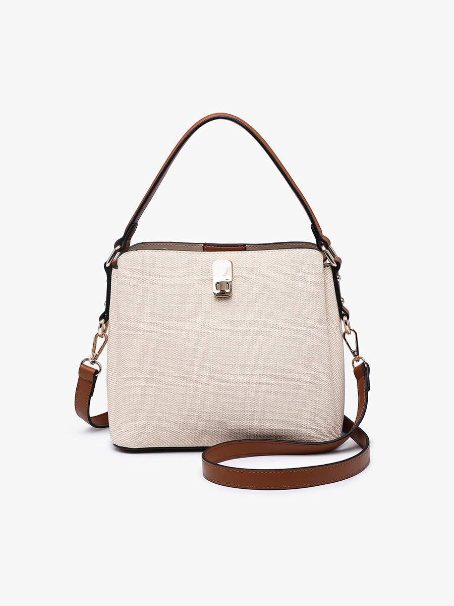 Allison Faux Canvas Satchel