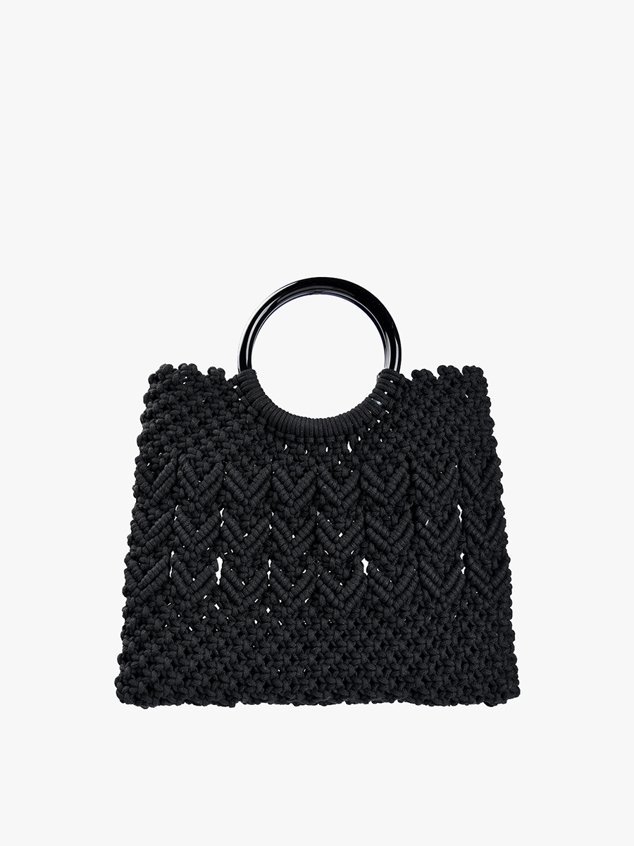 Dot Macrame Satchel