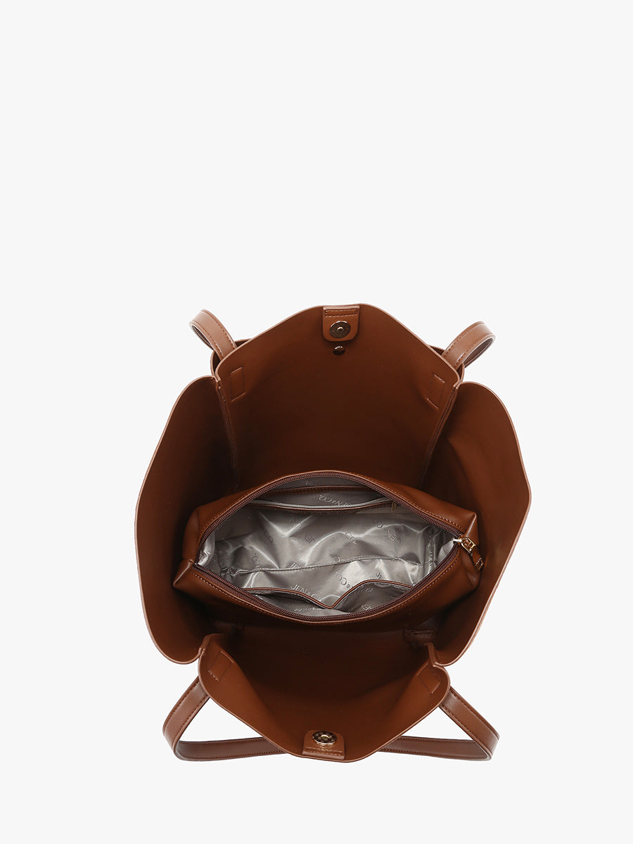 Giselle Vegan Suede Tote - Jen & Co. vegan handbag