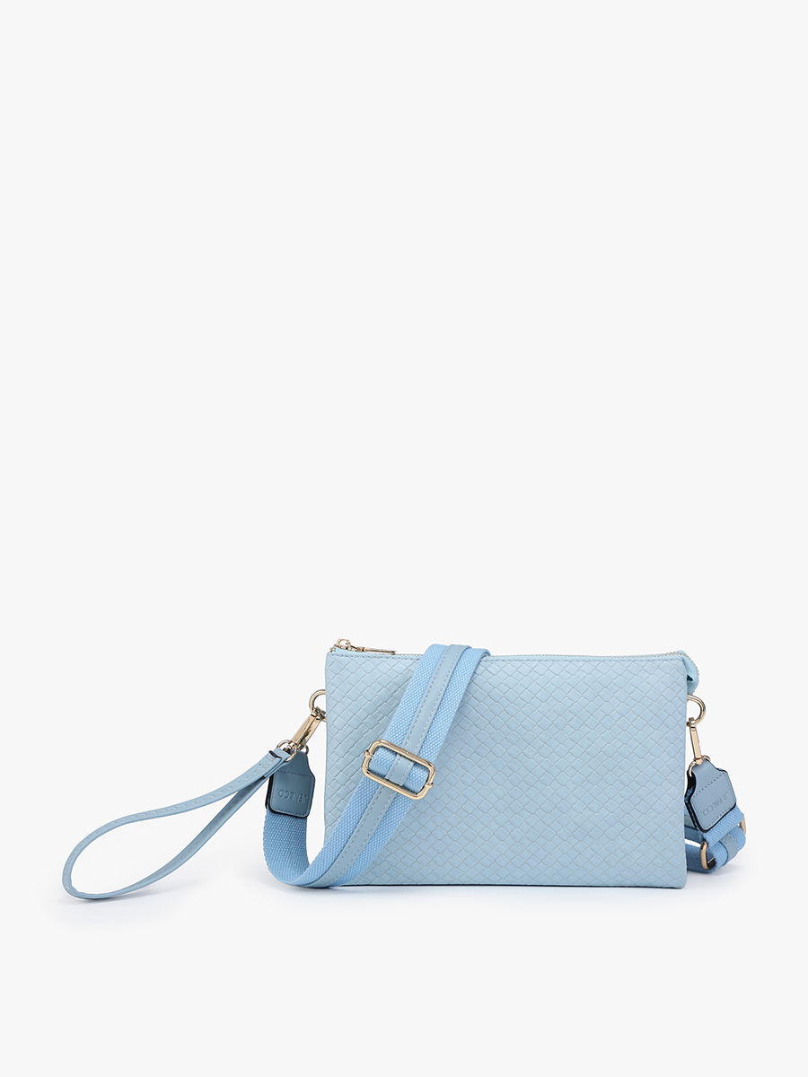 ハンドバッグ 水色 Izzy Diagonal Woven Crossbody | Jen & Co. – Jen & Co.