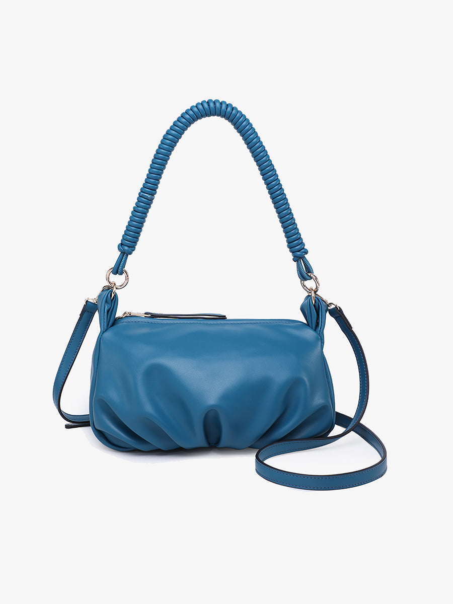 Ophelia Vegan Ruched Shoulder Bag - Jen & Co. vegan handbag