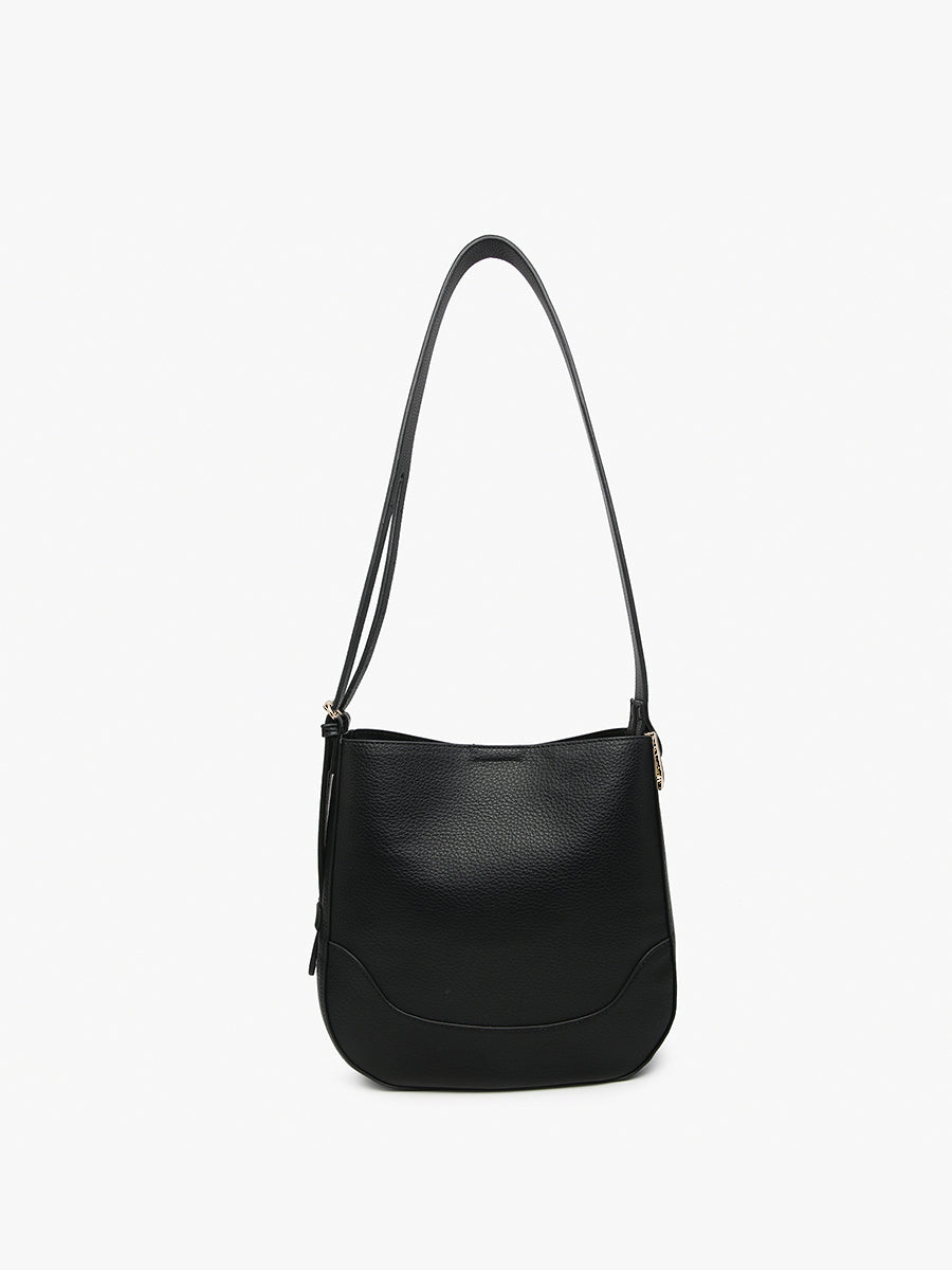 Poppy Vegan Paneled Crossbody Black - Jen & Co. vegan handbag