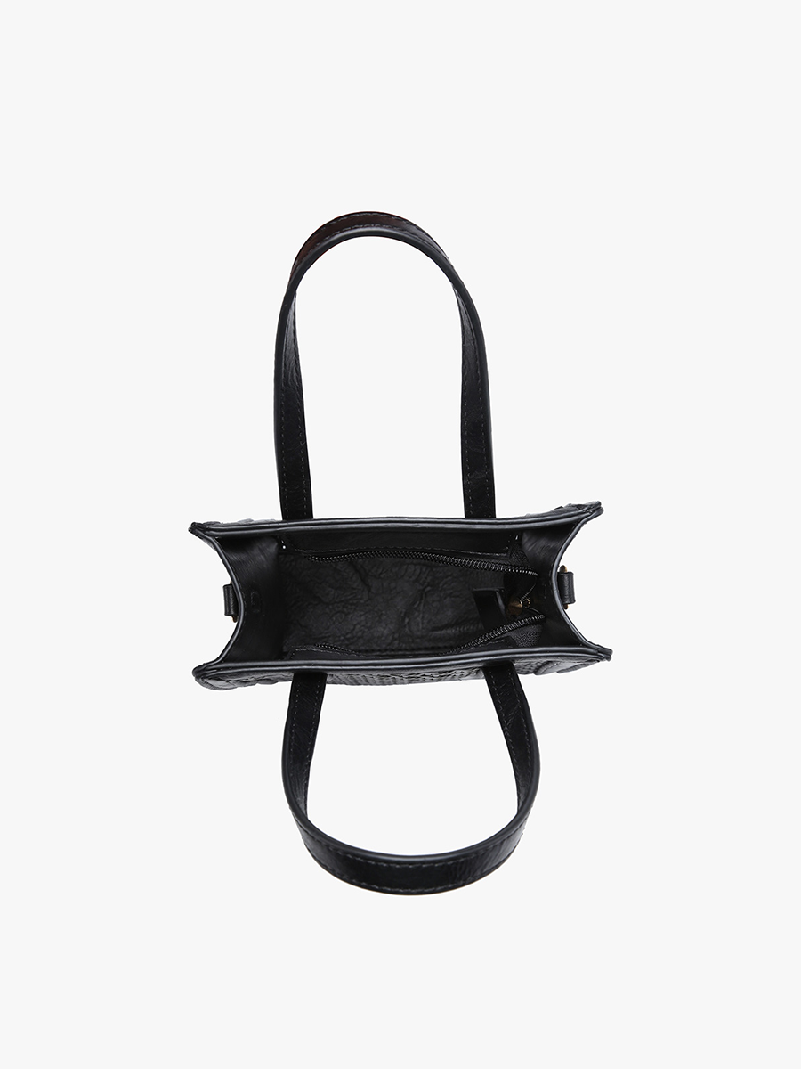 Emmie Vegan Rattan Satchel - Jen & Co. vegan handbag