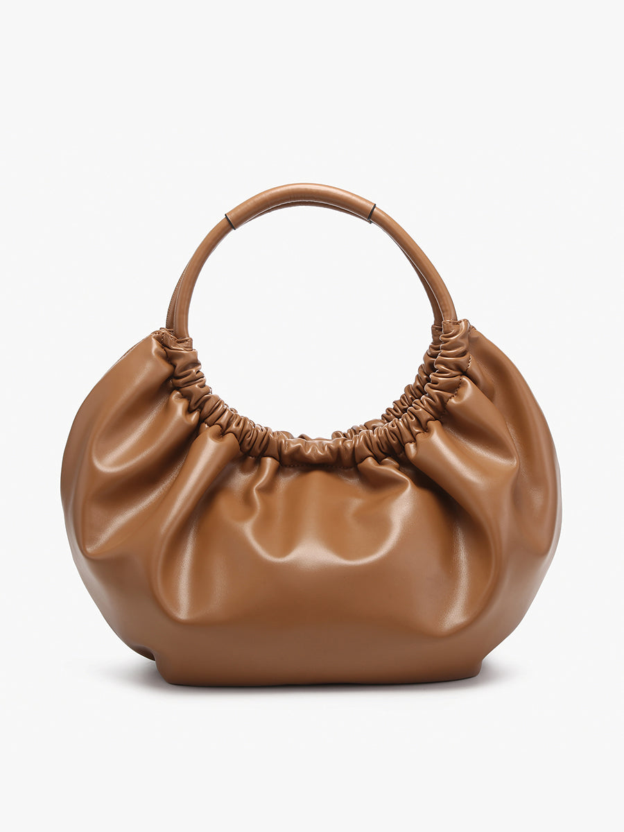 Lena Vegan Ruched Shoulder Bag