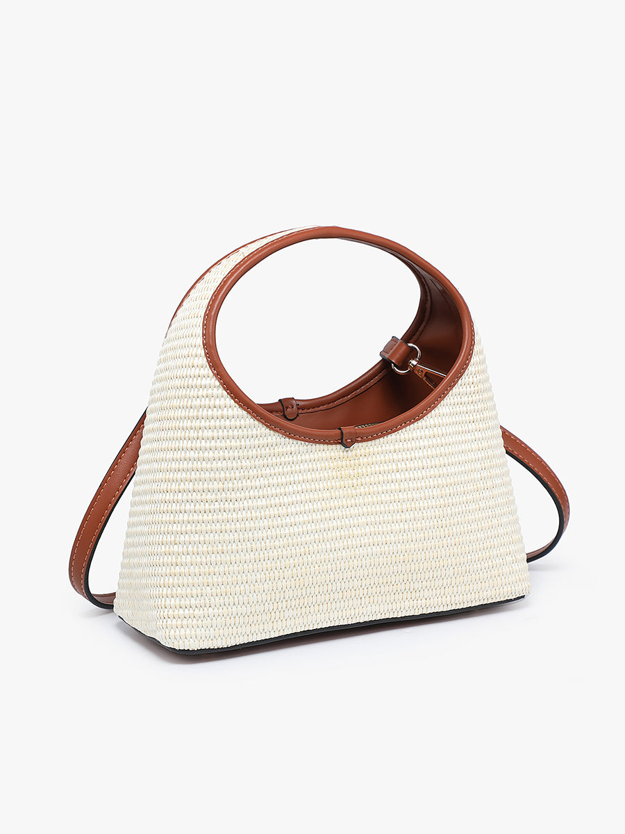 Catalina Vegan Straw Satchel