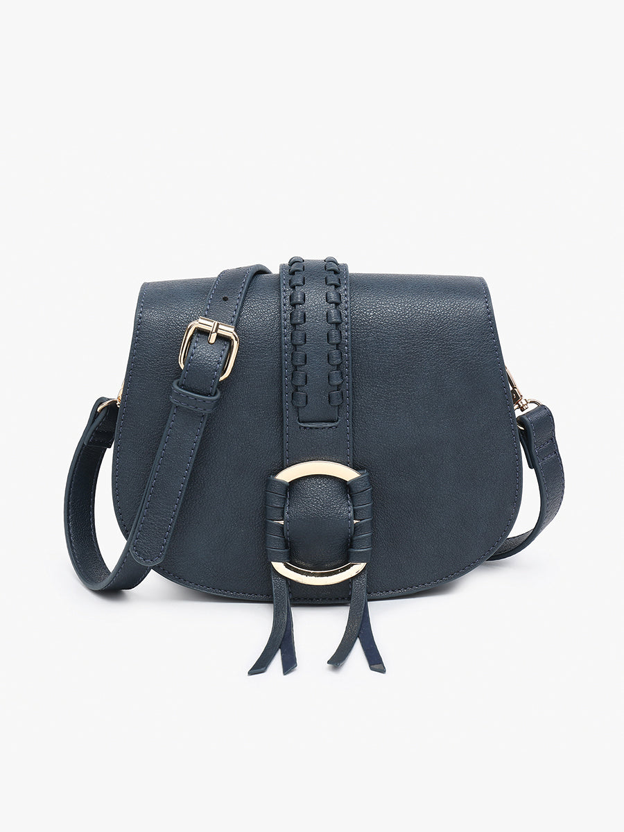 Georgie Vegan Front Detail Crossbody Navy - Jen & Co. vegan handbag