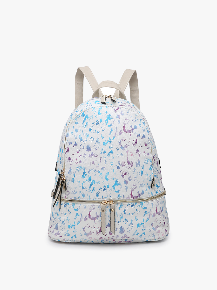 Blake Vegan Backpack in Cheetah-Multi1 - Jen & Co. vegan handbag