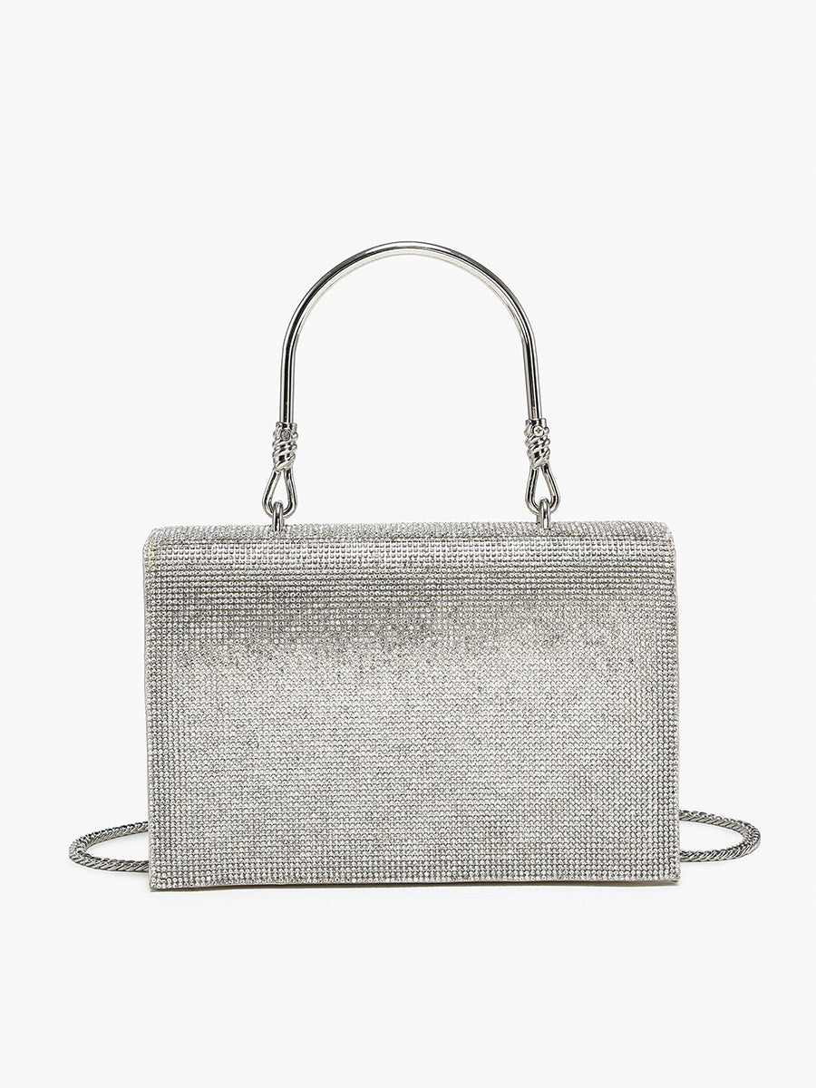 Daphne Rhinestone Envelope Clutch - Jen & Co. vegan handbag