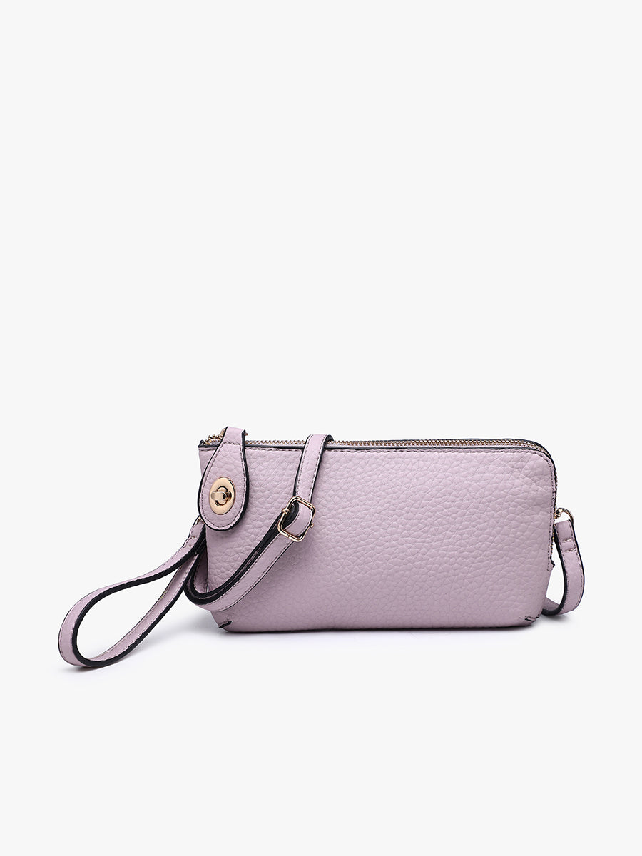 Kendall Vegan Crossbody in Pale Wisteria - Jen & Co. vegan handbag