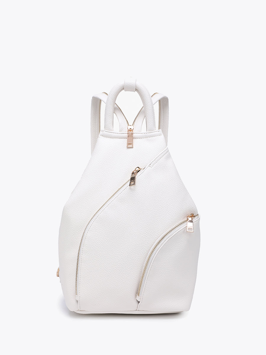 Maura Vegan Backpack Ivory - Jen & Co. vegan handbag
