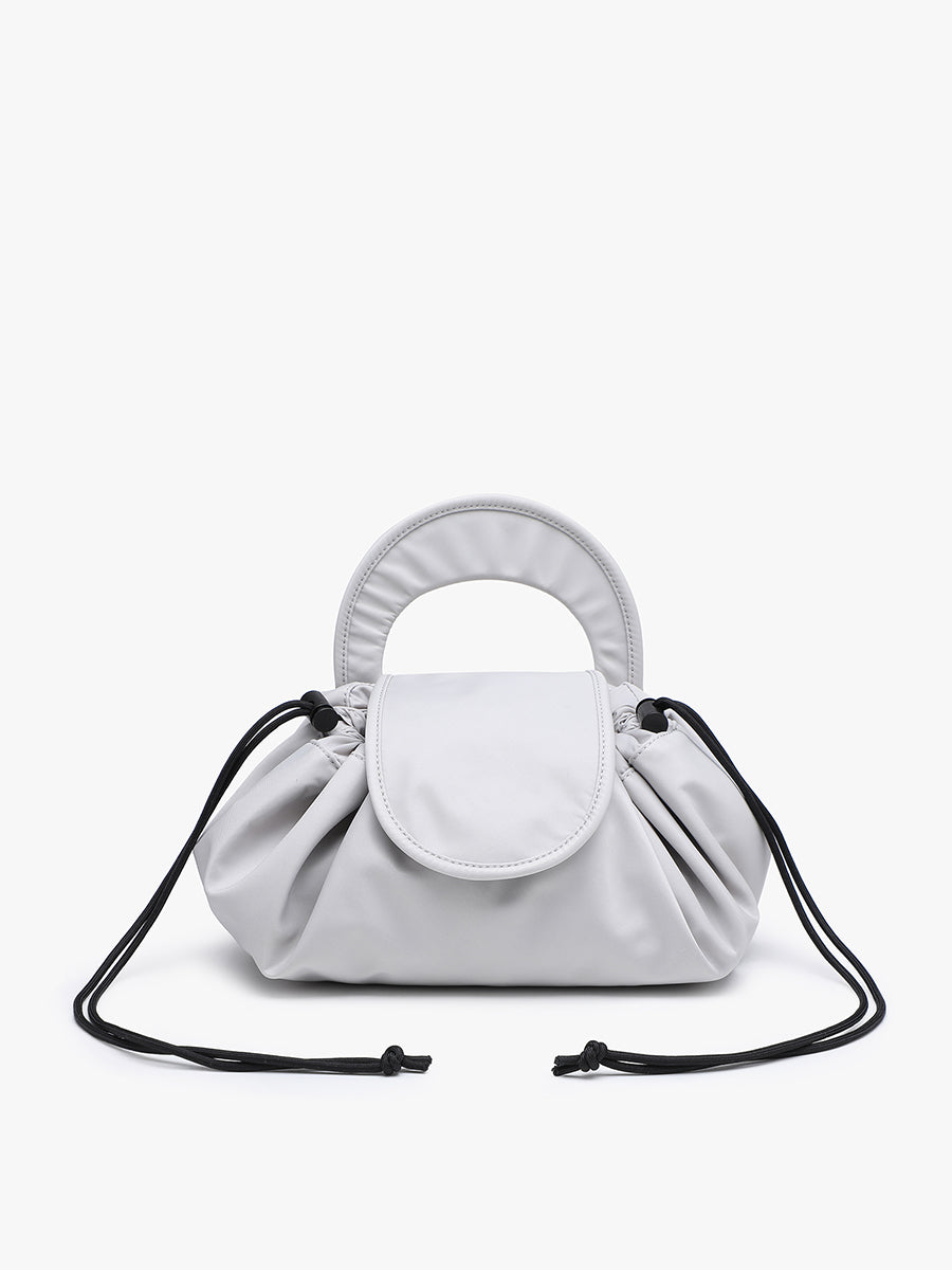 Amina Vegan Cosmetic Bag Lt. Grey - Jen & Co. vegan handbag