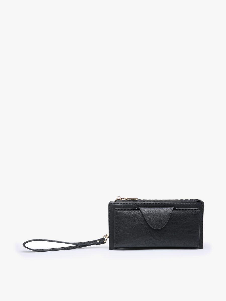 Kyla Vegan RFID Wallet Black - Jen & Co. vegan handbag
