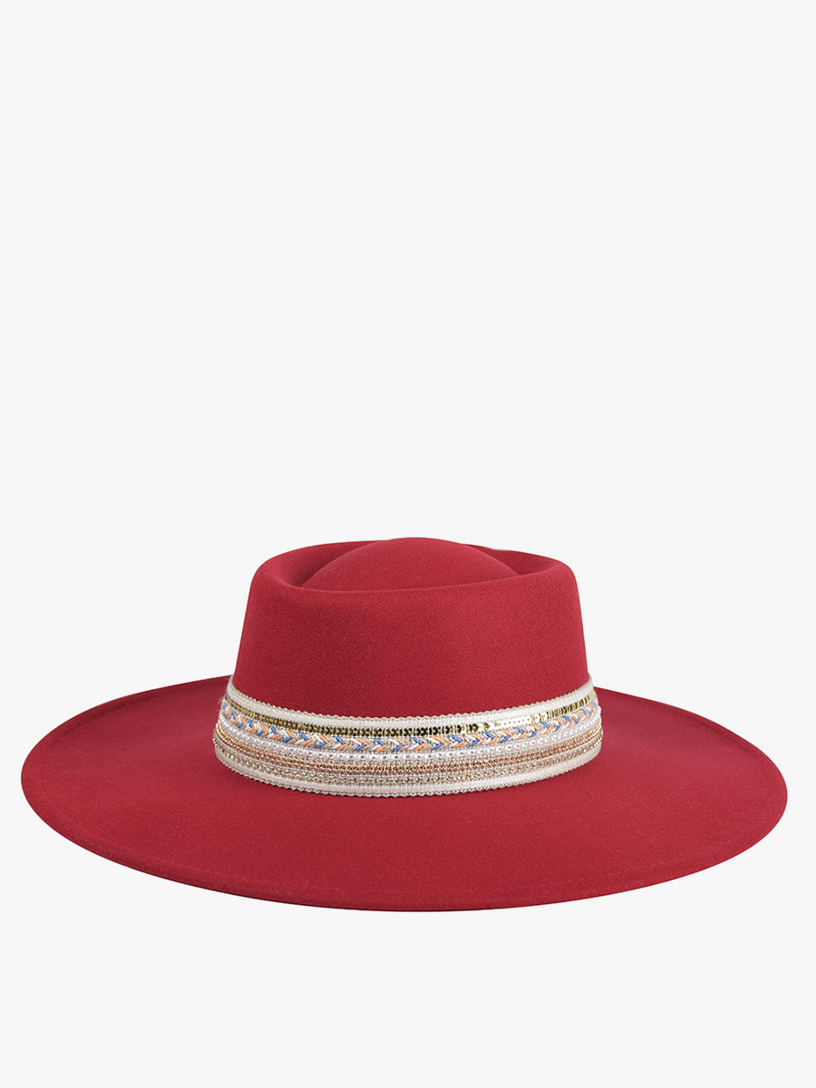 Blaze Fedora Cherry - Jen & Co. vegan handbag