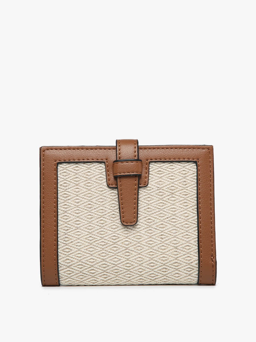 Bessie Vegan Wallet in Diamond-Ivory - Jen & Co. vegan handbag