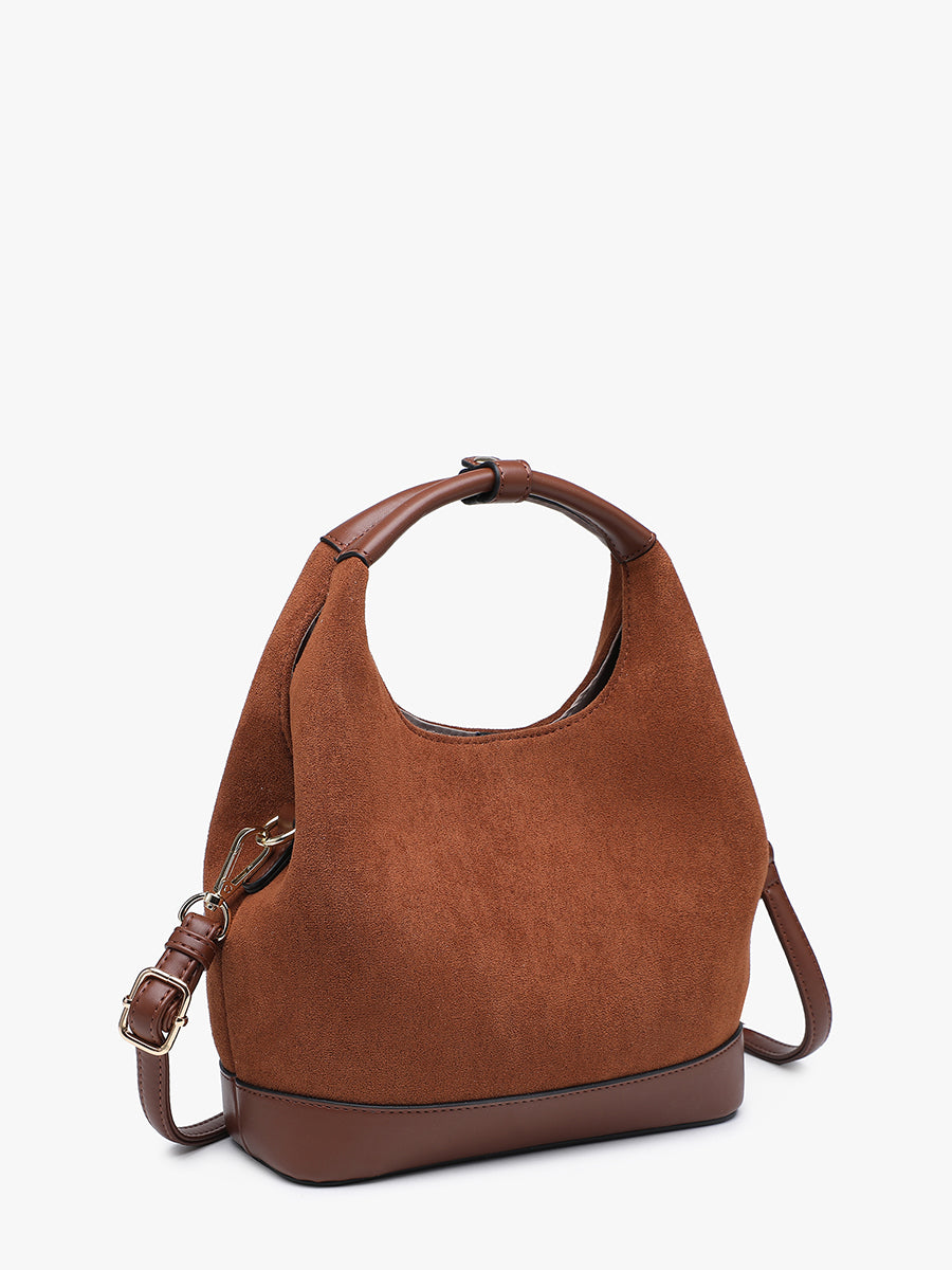 McKenna Vegan Suede Bucket Bag - Jen & Co. vegan handbag