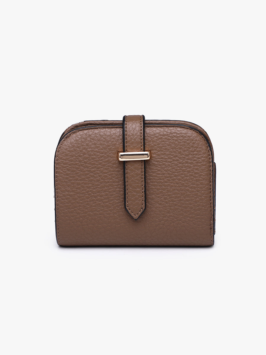 Magnolia Vegan RFID Bifold Wallet Ash Brown - Jen & Co. vegan handbag