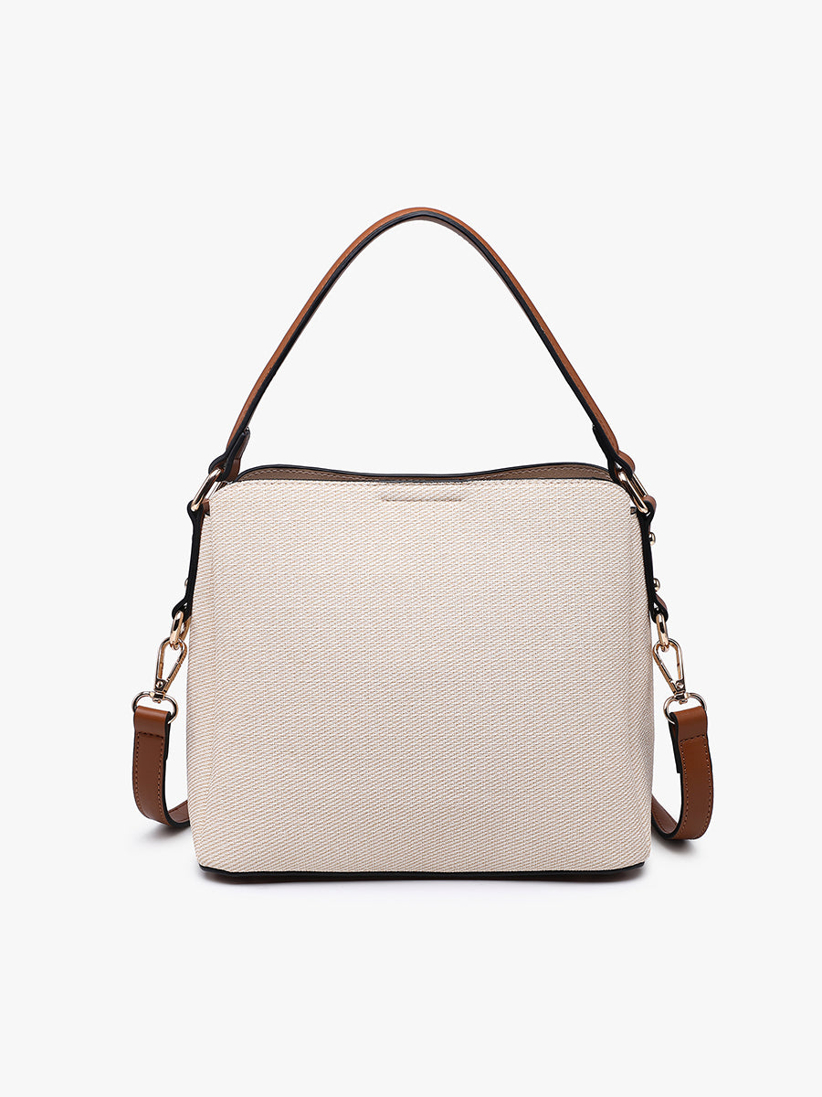 Allison Faux Canvas Satchel