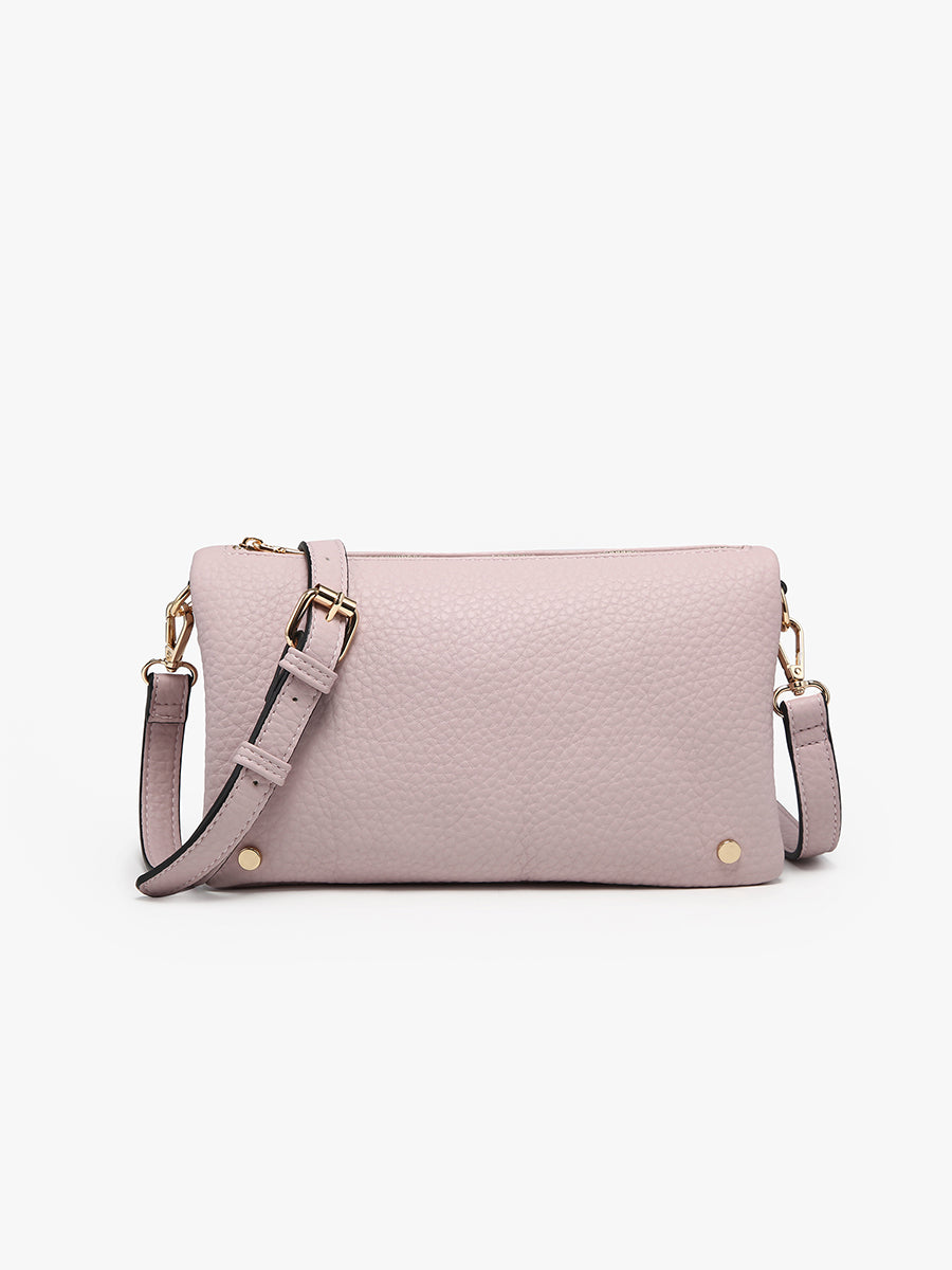 Phiona Vegan Stud Crossbody Pastel Purple - Jen & Co. vegan handbag