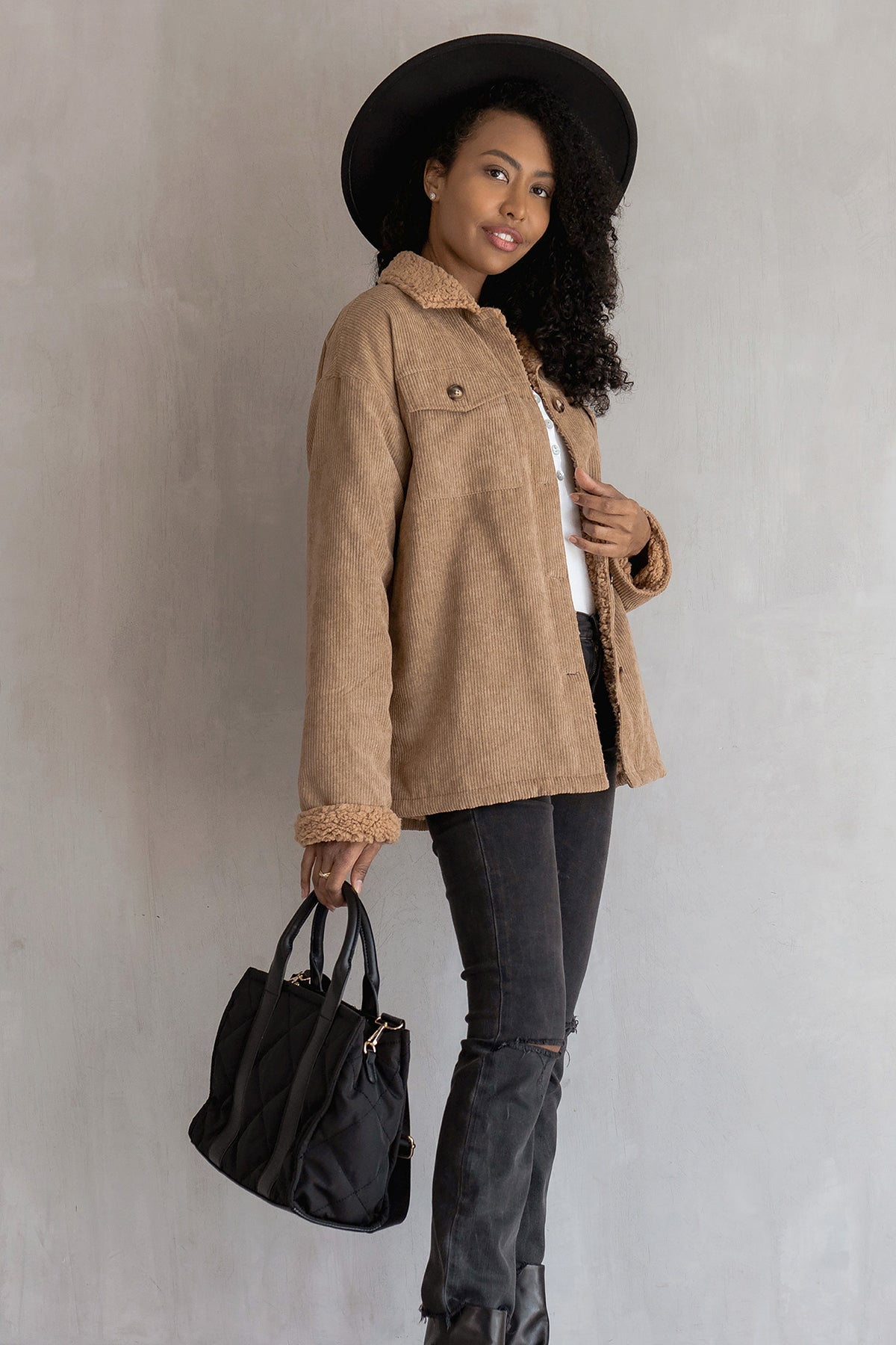 Clare Vegan Quilted Bag in - Jen & Co. vegan handbag