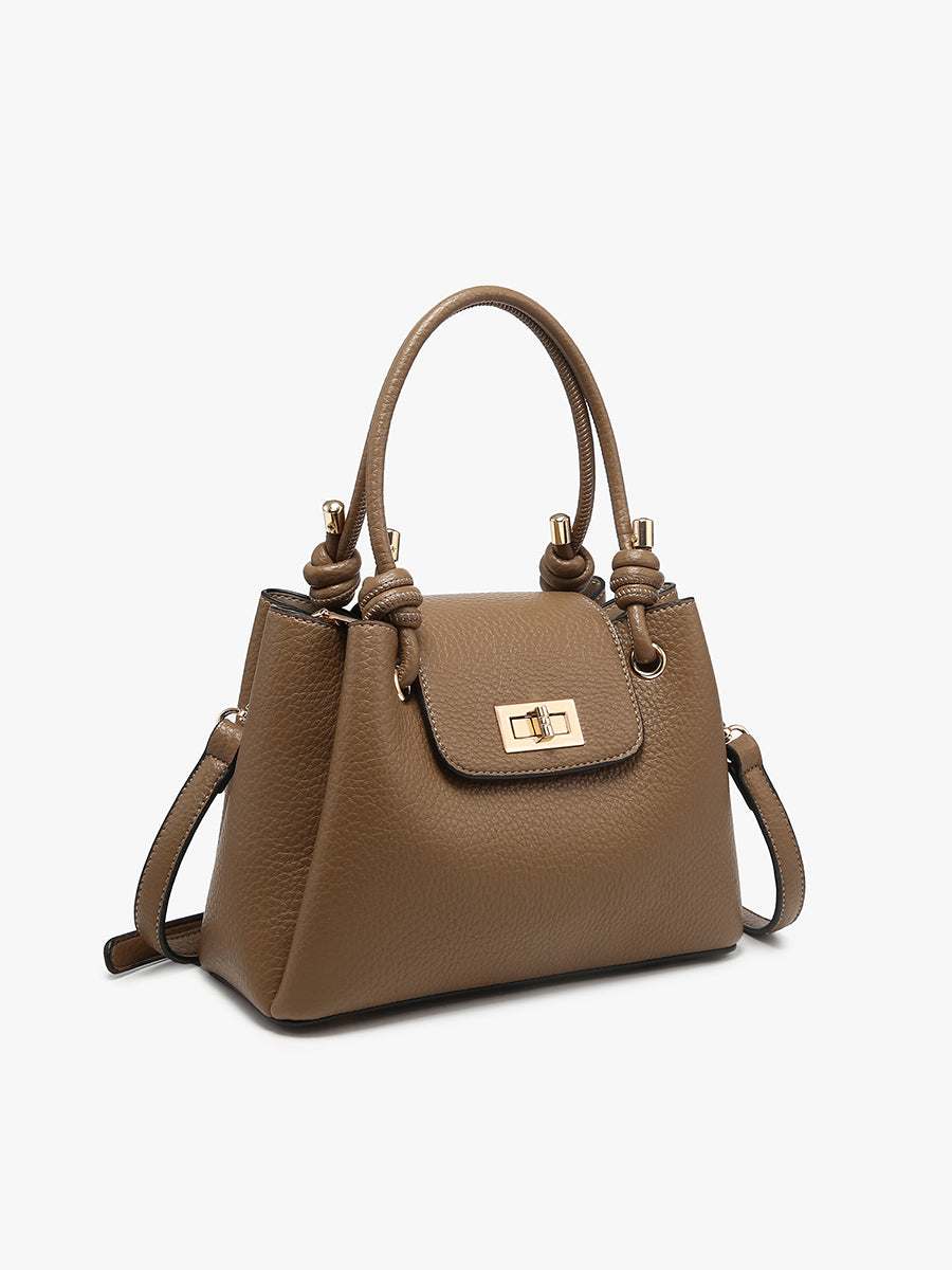 Zoey Vegan Triple Compartment Satchel