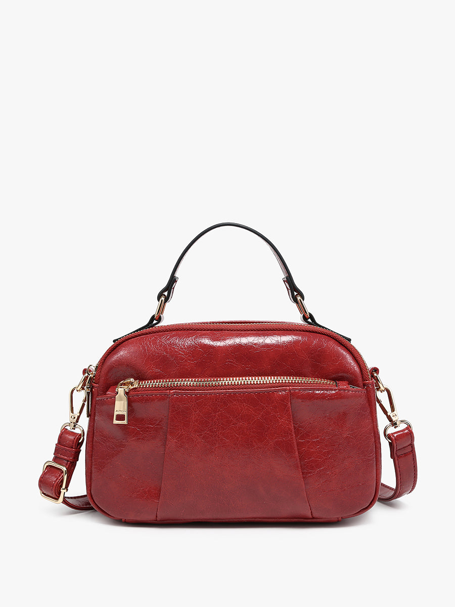Charlotte Vegan Crossbody Mahogany - Jen & Co. vegan handbag