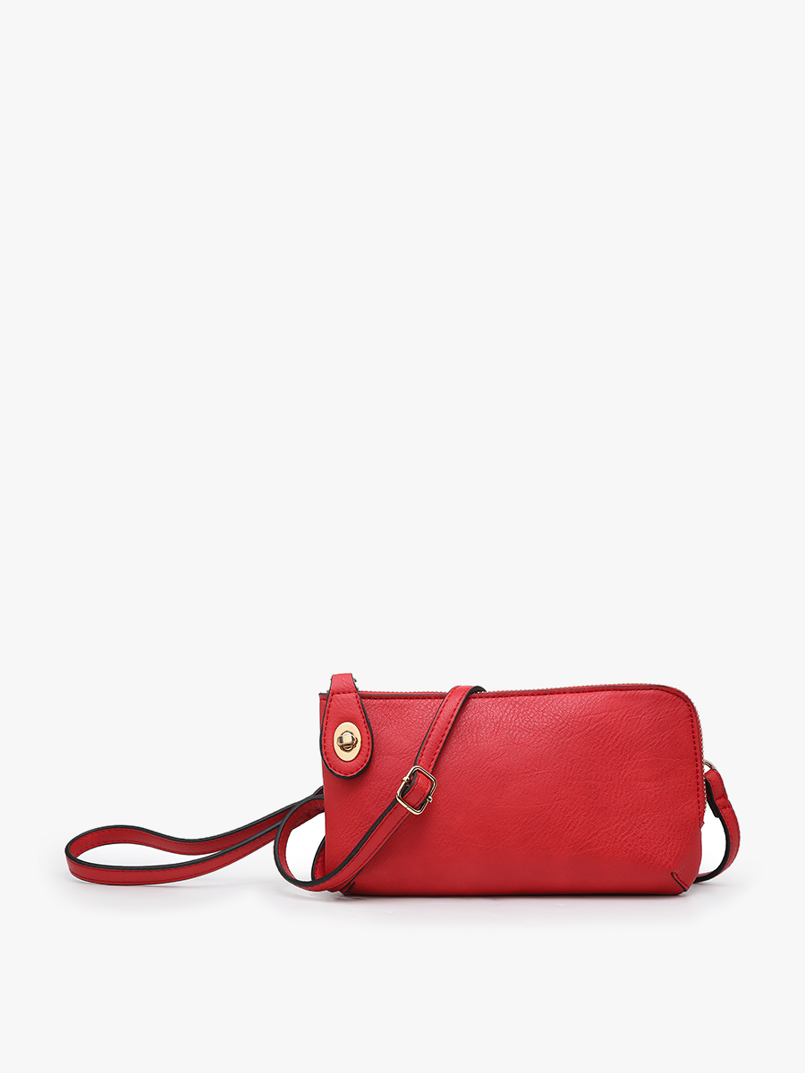 Kendall Vegan Crossbody in Red - Jen & Co. vegan handbag