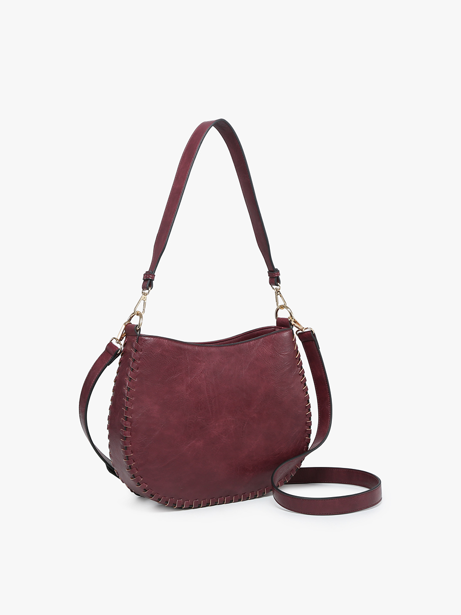 Raquel Vegan Whipstitch Saddle Bag
