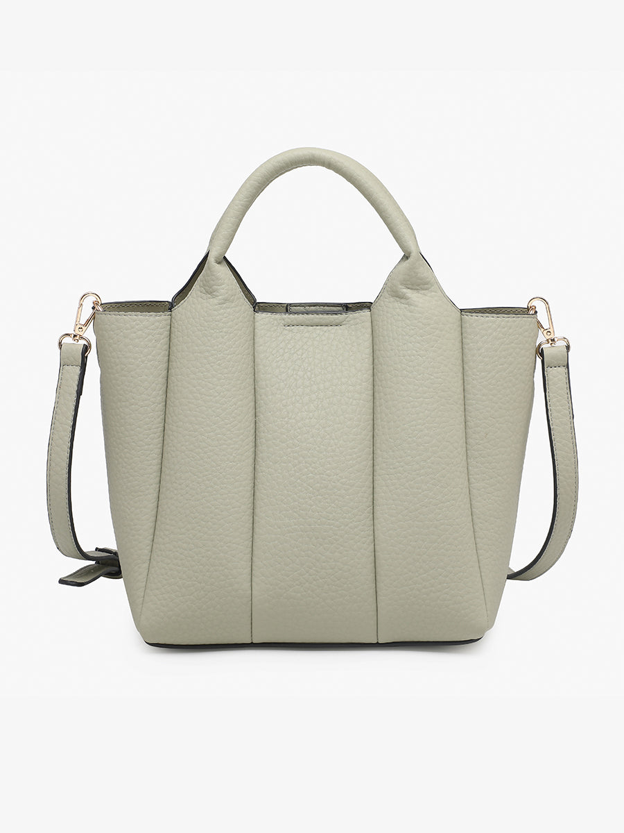 バスケットウィーブハンドバッグ Maddox Vegan Pleated Satchel – Jen & Co.