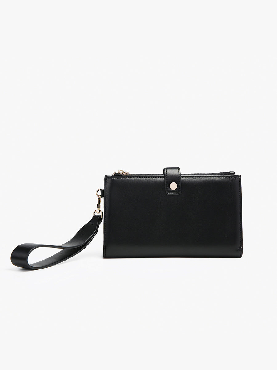 Lark Vegan Wallet/Wristlet Black - Jen & Co. vegan handbag
